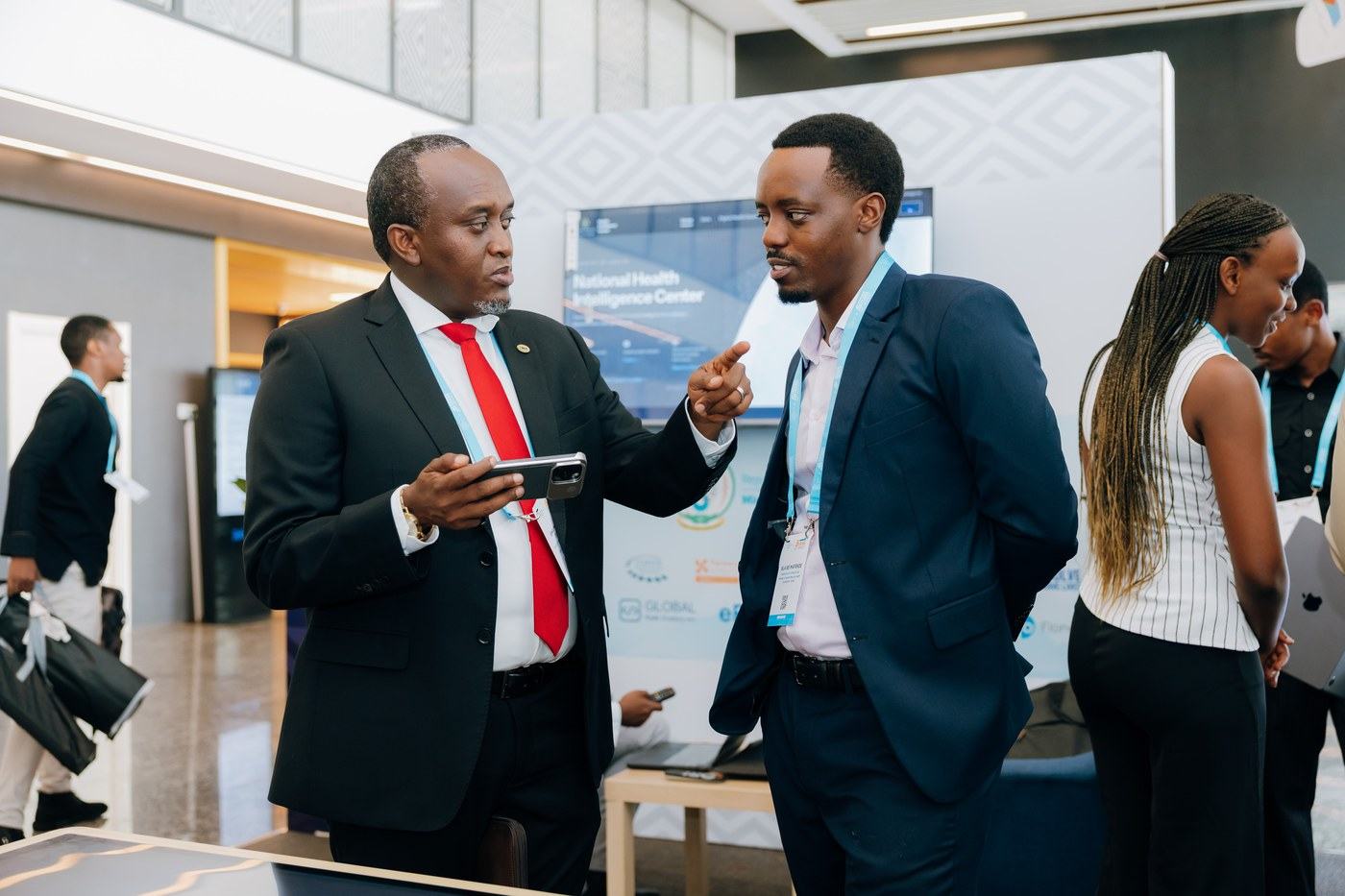 A conversation at the national health stand