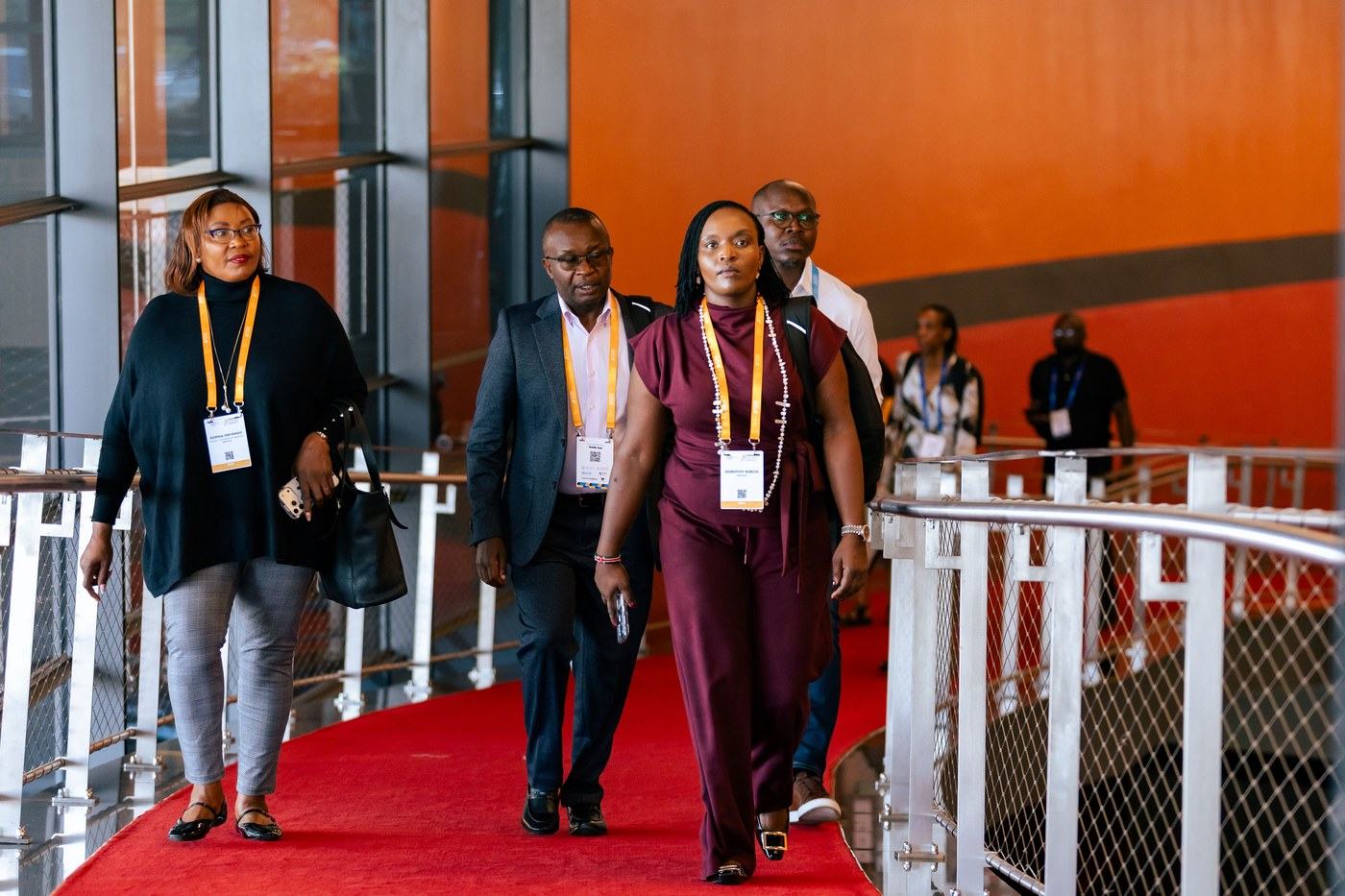 Delegates arriving for the day