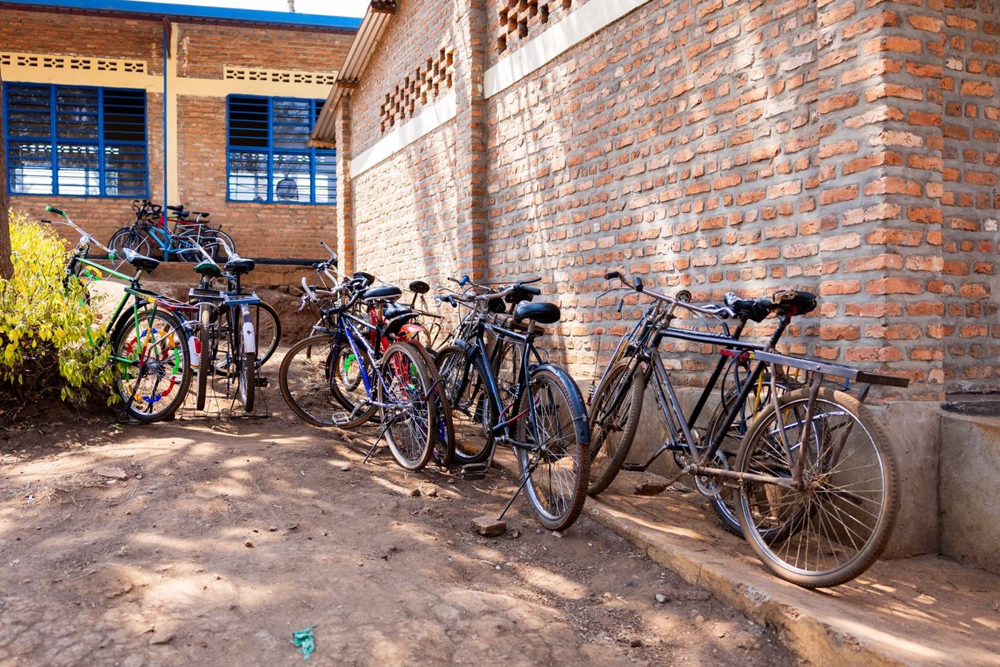 Bicycles outside a classroom, Kirehe