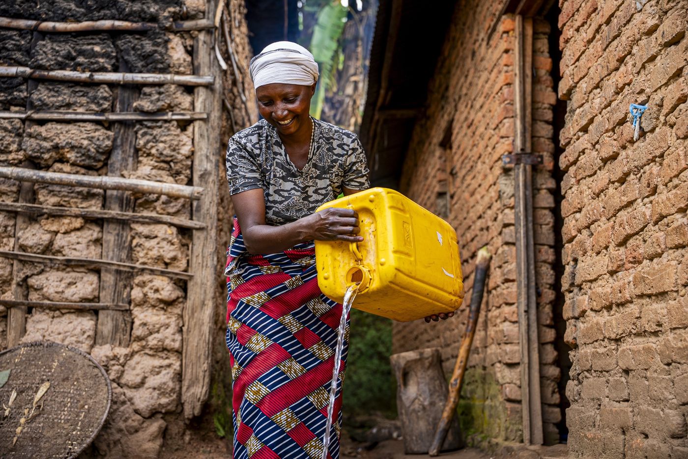 At the water point
