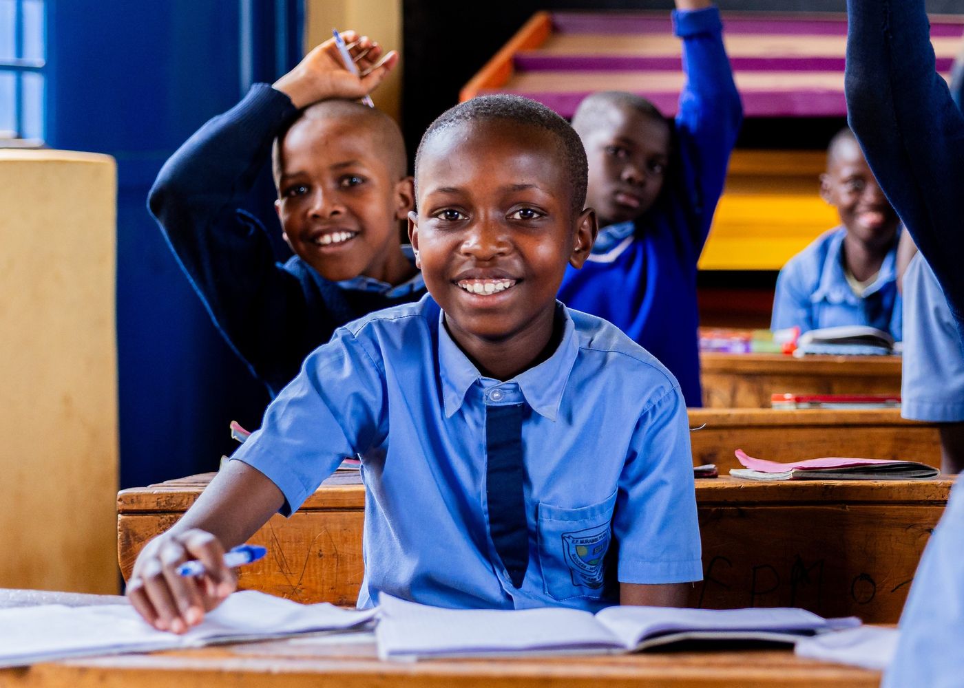 Hands up in class